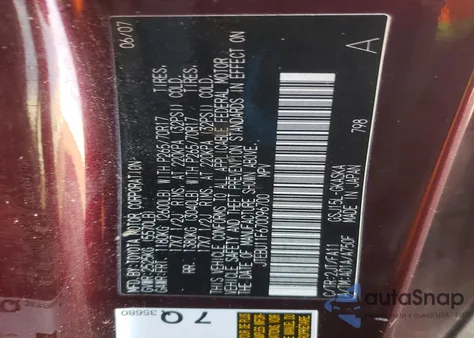 2007 Toyota Fj Cruiser Base из США, поврежденный, VIN JTEBU11F670096700